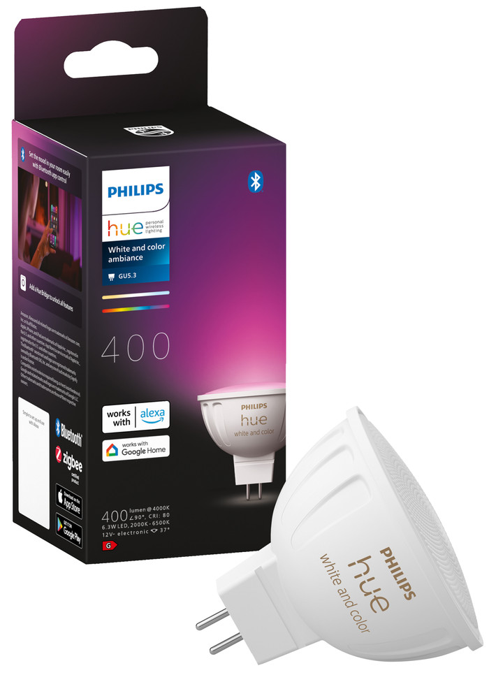 Philips Hue Spot White & Color MR16 3er-Pack produkt in gebrauch