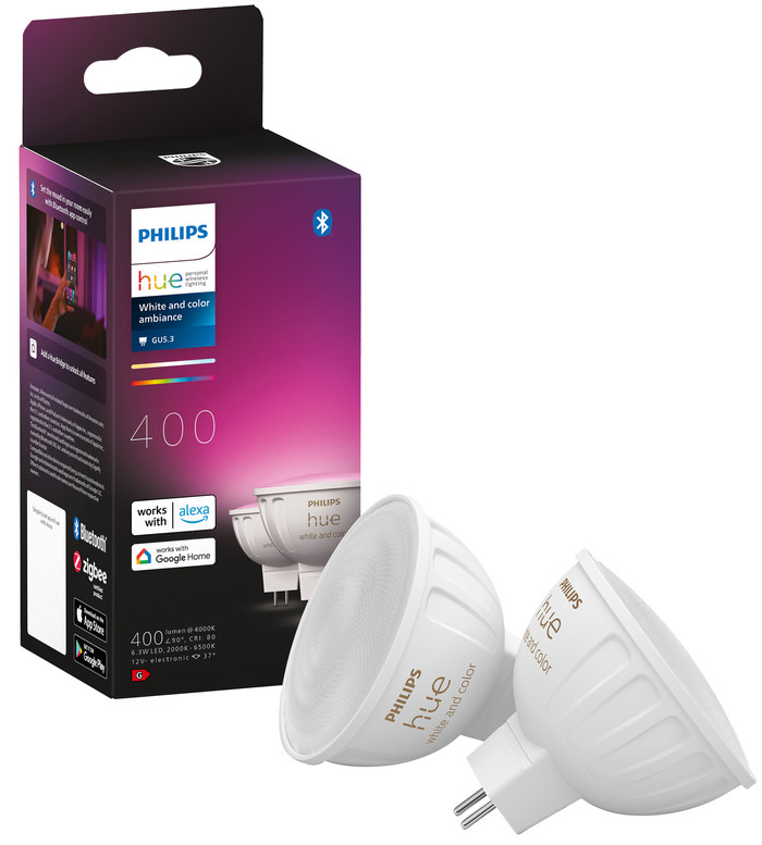 Philips Hue Spot White & Color - MR16 - Doppelpack verpackung