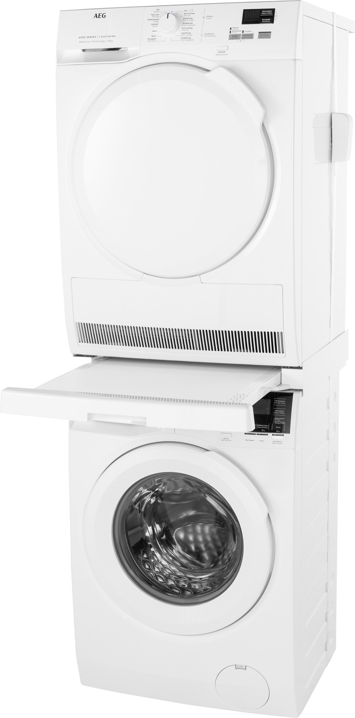 BlueBuilt Universal Stacking Kit for Washing Machine and Dryer product in use