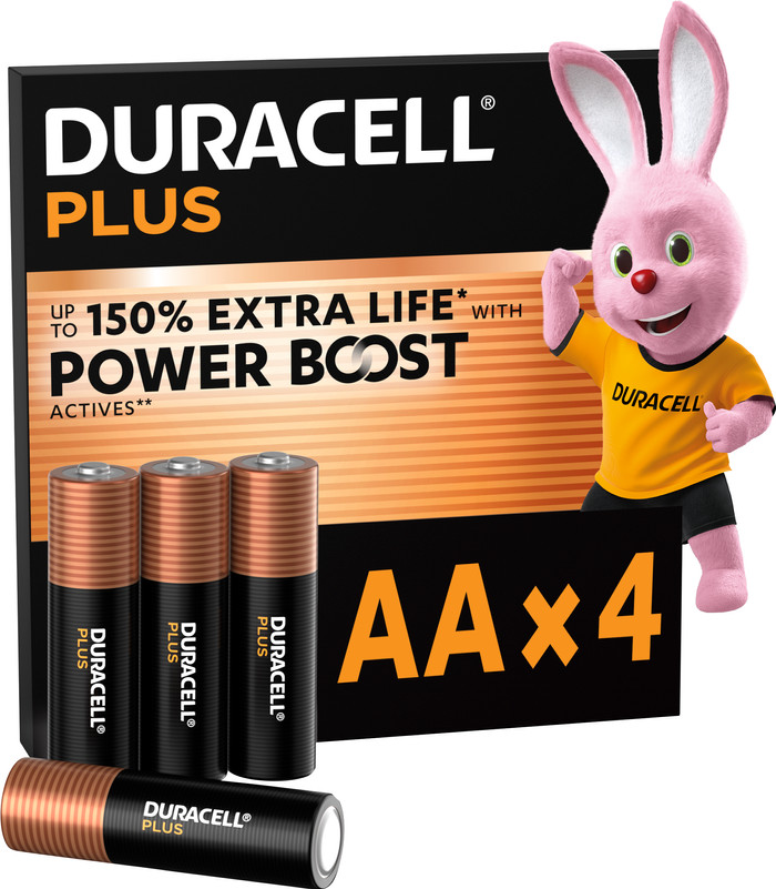 Duracell Plus AA-Batterien 4 Stück Main Image
