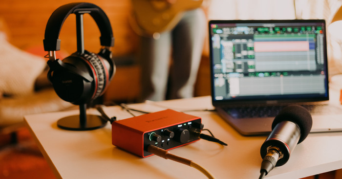 Focusrite Scarlett4-Solo produkt in gebrauch