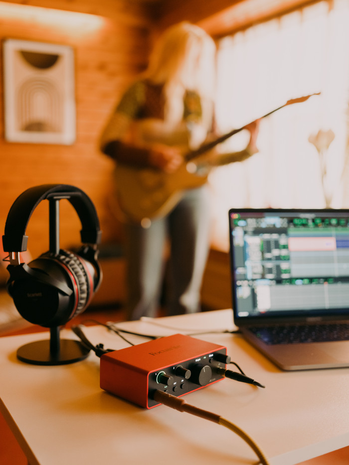 Focusrite Scarlett4-Solo-Studio produkt in gebrauch