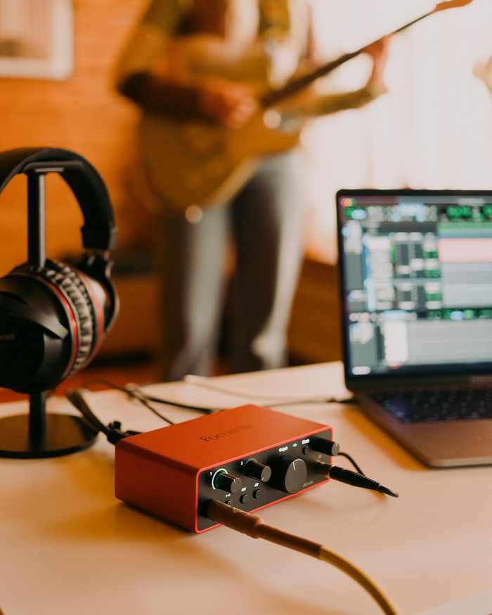 Focusrite Scarlett4-Studio produkt in gebrauch
