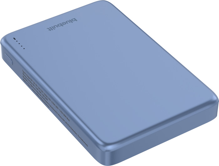 BlueBuilt Wireless Powerbank mit Qi2.2 und MagSafe 10.000 mAh mit Schnellladen 25 Watt Blau oberseite