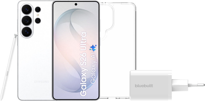 Samsung Galaxy S26 Ultra 256GB Weiß 5G + Basis-Zubehörset Main Image