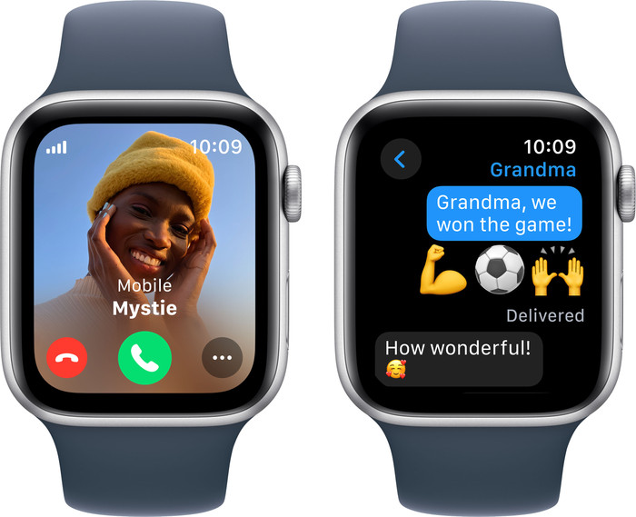 Apple Watch SE (2022) 4G 44 mm Silber Aluminium Sportarmband S/M null