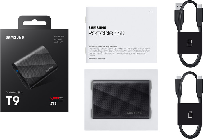 Samsung T9 Portable SSD 2TB Schwarz zubehör