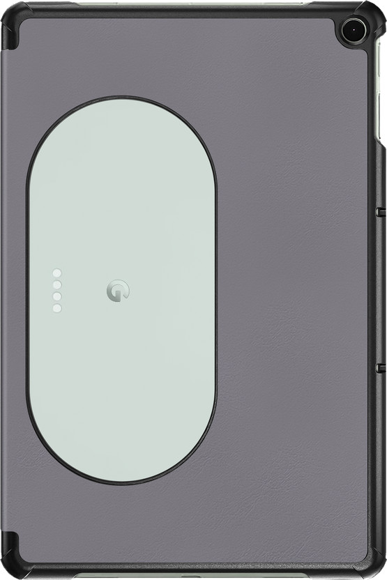 Just in Case Smart Tri-Fold Google Pixel Tablet Book Case Gray back