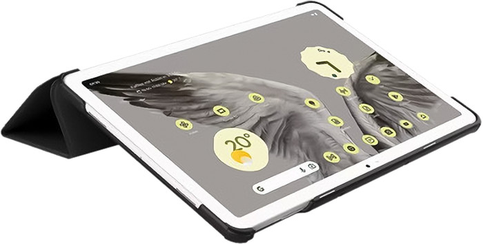 Just in Case Smart Tri-Fold Google Pixel Tablet Book Case Schwarz produkt in gebrauch