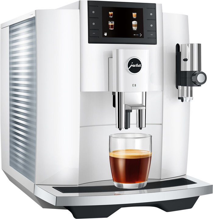 JURA E8 Piano White (EC) linke seite