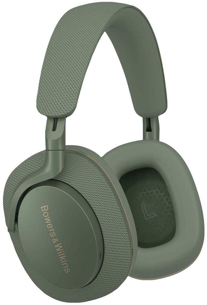 Bowers & Wilkins Px7 S2e Grün + BlueBuilt Power-Delivery-Ladegerät mit USB-C-Port 20 W Weiß rechte seite