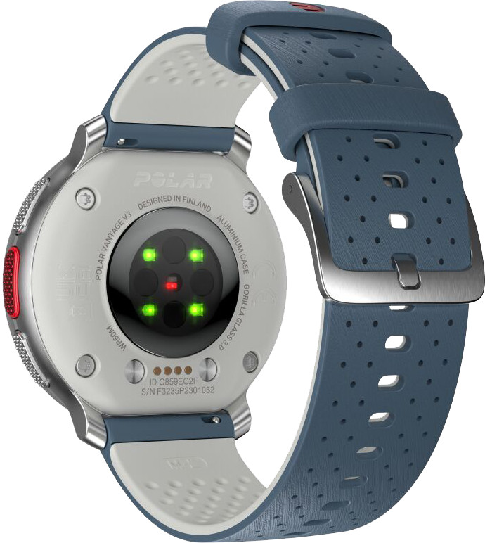 Polar Vantage V3 Silber/Blau rückseite