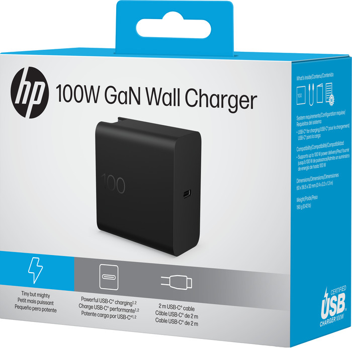 HP 100 W GaN-USB-C-Ladegerät verpackung