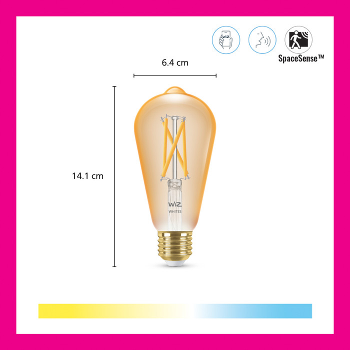 Wiz Smart Filament Light Edison 3-pack - Warm to Cool White Light - E27 visual supplier