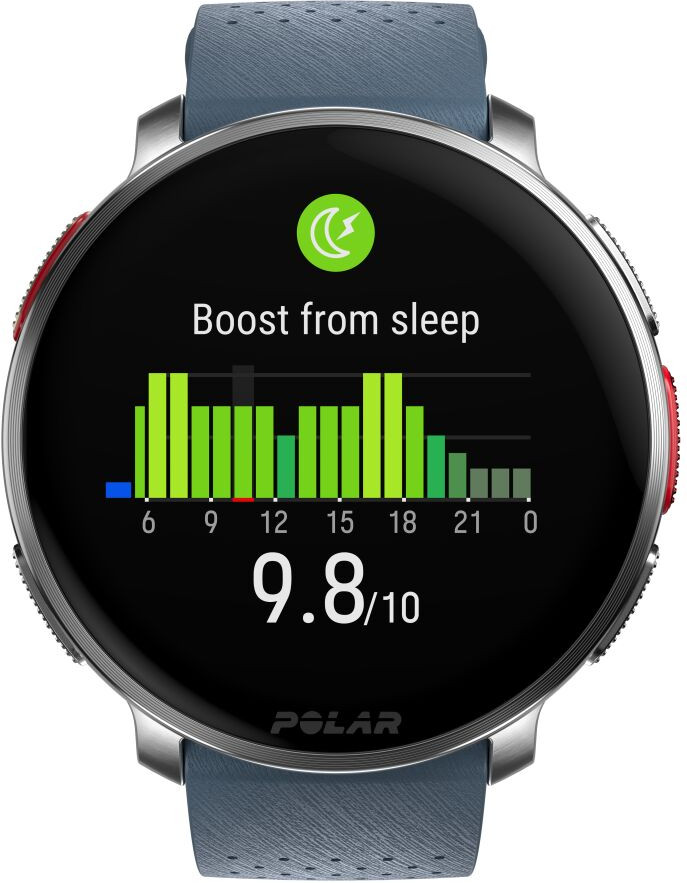 Polar Vantage V3 Silber/Blau vorne