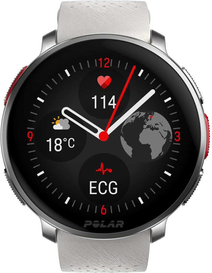 Polar Vantage V3 Silver/White front