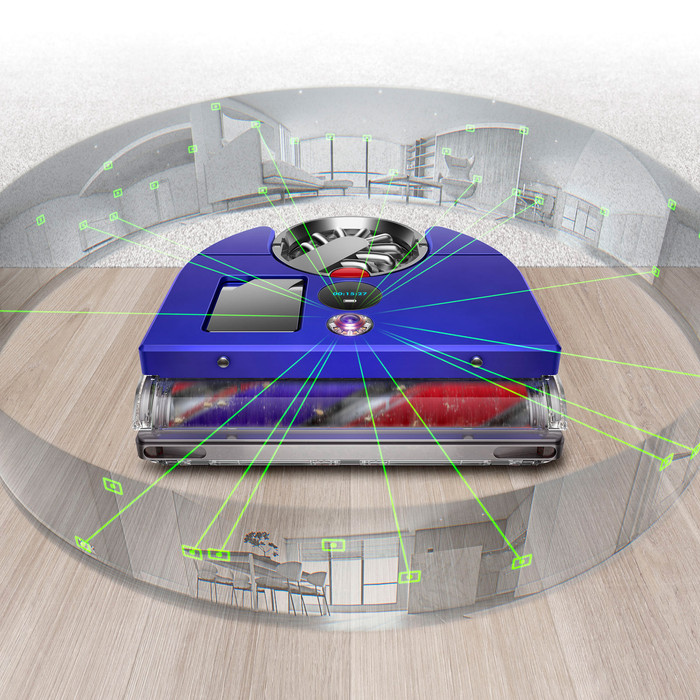 Dyson 360 Vis Nav produkt in gebrauch