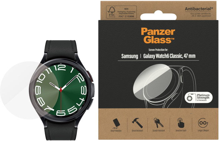 PanzerGlass Anti-Bacterial Samsung Galaxy Watch6 Classic 47 mm Panzerglas verpackung