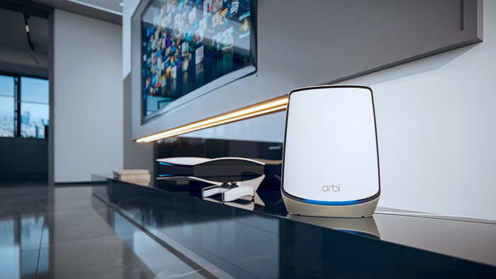Netgear Orbi RBK860 Mesh Weiß Erweiterung produkt in gebrauch