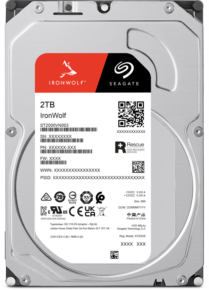 Seagate IronWolf 2 TB rückseite