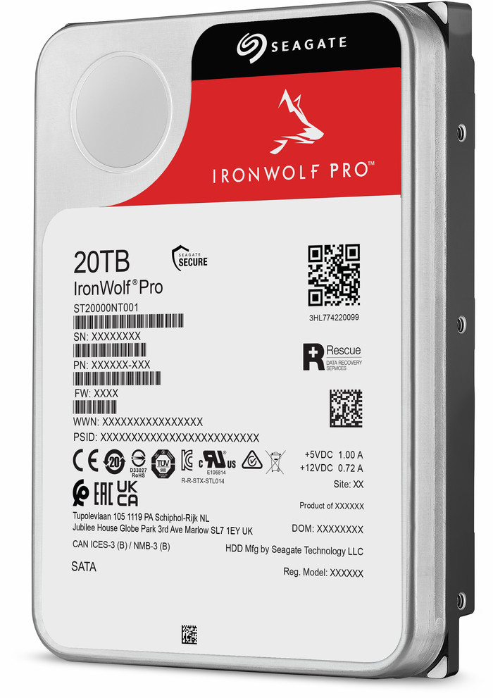 Seagate IronWolf Pro 20 TB rückseite