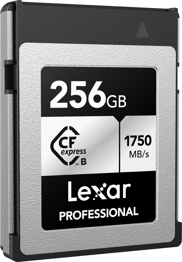Lexar Professional SILVER 256GB CFexpress Type B left side
