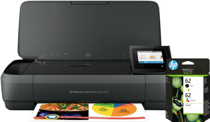 HP OfficeJet 250 Mobile Printer + 1 Satz Reservepatronen Main Image