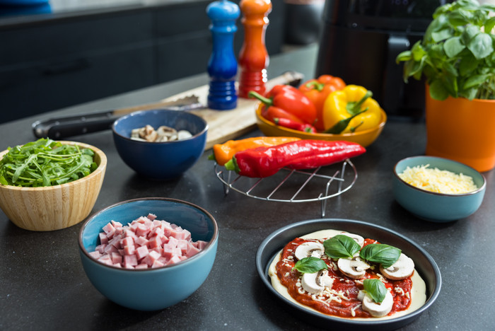 Veripart Heißluftfritteuse XXL + Zubehörset produkt in gebrauch