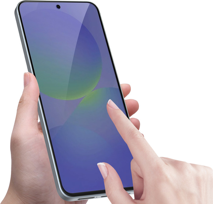 Just In Case Full Cover Samsung Galaxy A36/A56 Privacy Displayschutz Schwarz produkt in gebrauch