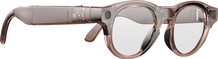 HTC VIVE Eagle AI Glasses Photochromic Round Brown left side