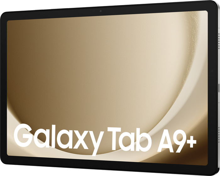 Samsung Galaxy Tab A9 Plus 11 Zoll 6GB/128GB Wi-Fi Silber + Book Case Schwarz rechte seite