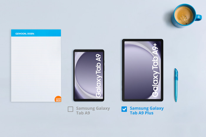 Samsung Galaxy Tab A9 Plus 11 inches 64GB WiFi Gray visual Coolblue 1