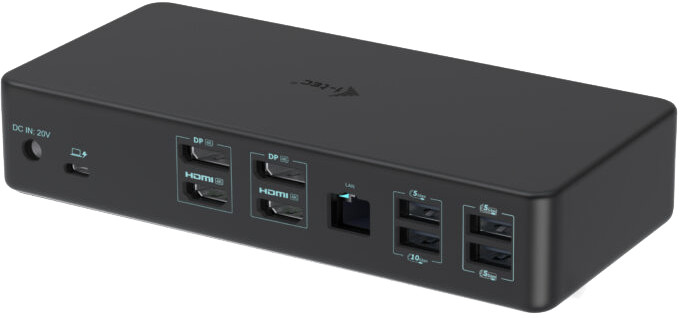 i-tec Professional Dual 4K Docking Station 100W back