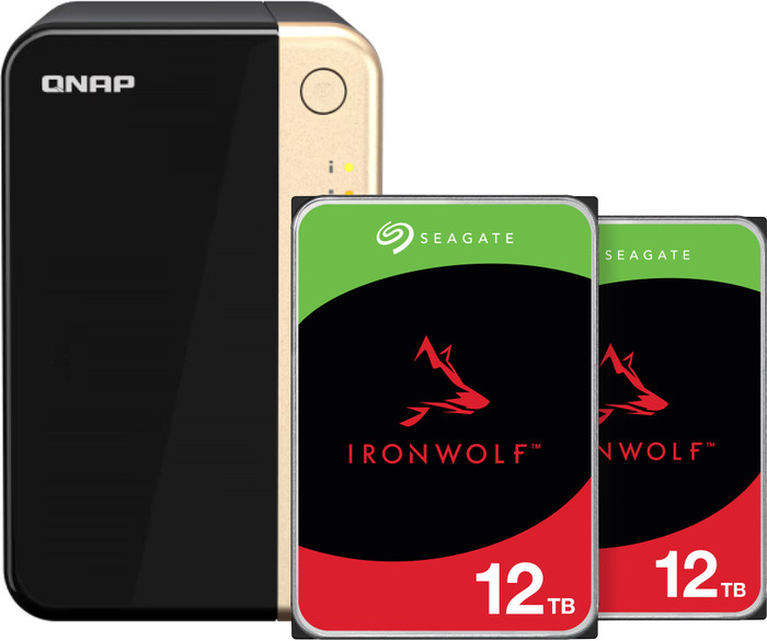 QNAP TS-264-8G + Seagate IronWolf 12TB Duo Pack Main Image