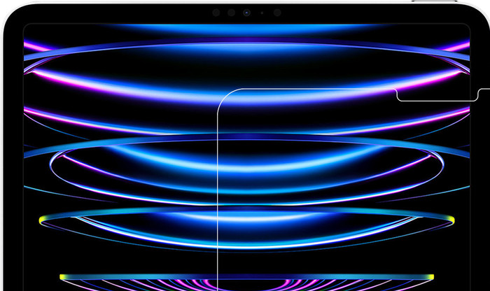 BlueBuilt Apple iPad Pro (2022) 12,9 Zoll Panzerglas detail