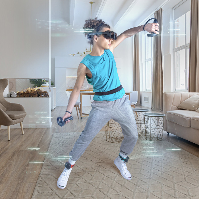 HTC Vive Ultimate Tracker-Kit 3+1 produkt in gebrauch