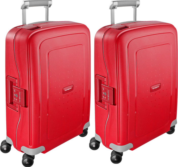 Samsonite S'Cure Spinner 55cm Crimson Red Duo Suitcase Set Main Image