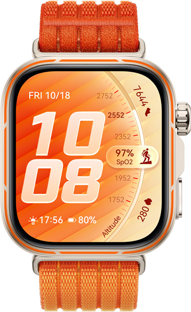 Huawei Watch Fit 5 Pro 44 mm Orange vorne