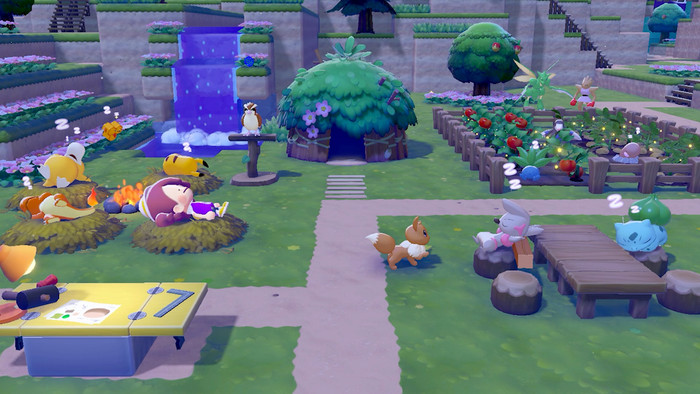 Nintendo Switch 2 + Pokémon Pokopia produkt in gebrauch