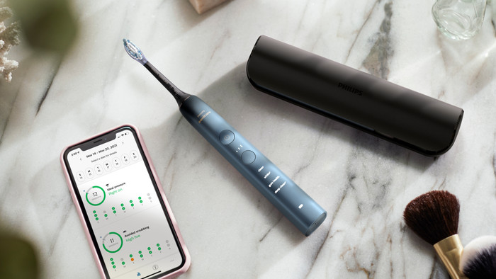 Philips Sonicare DiamondClean 9000 HX9911/88 Blau Aquamarine detail