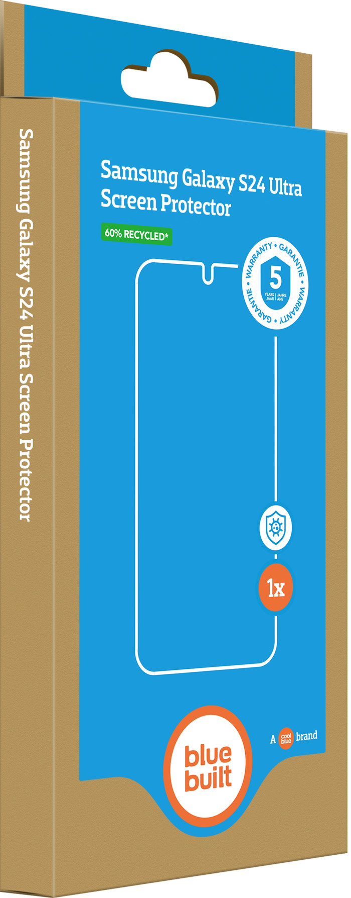 BlueBuilt Samsung Galaxy S24 Ultra Screen Protector Glass packaging