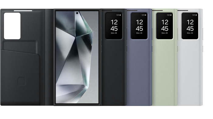 Samsung Galaxy S24 Ultra Smart View Book Case Black front