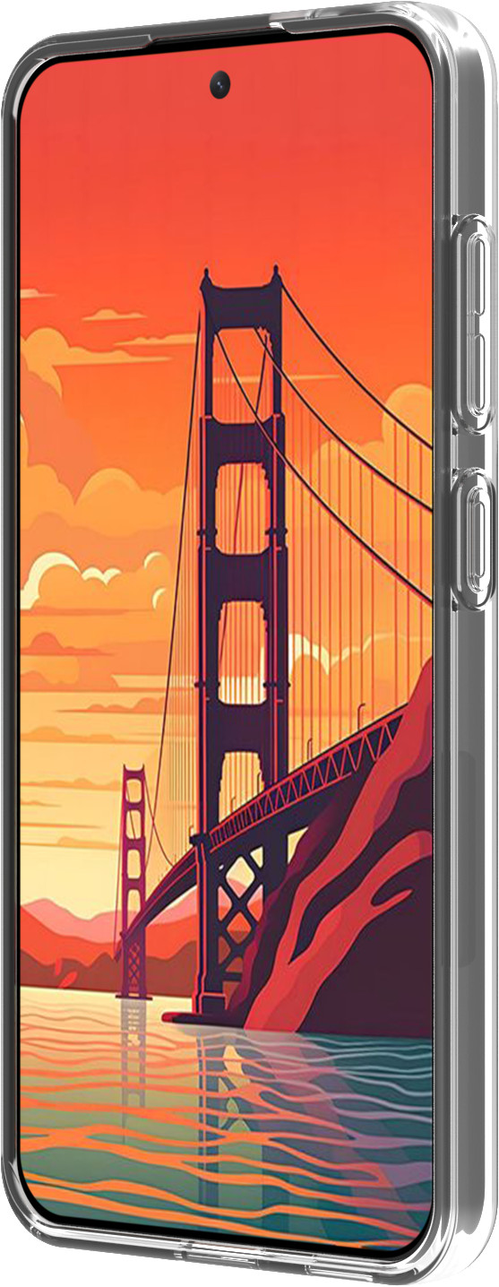 BlueBuilt Samsung Galaxy S24 Back Cover Transparent left side