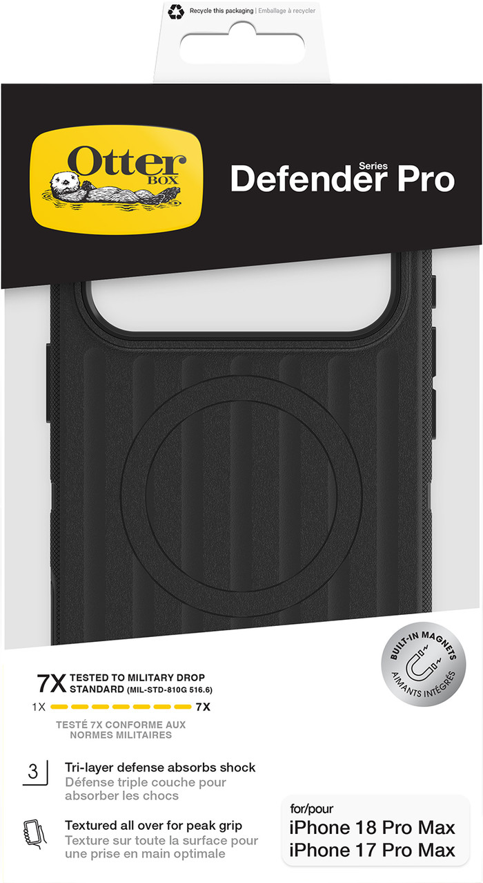 Otterbox Defender iPhone 18 Pro Max / 17 Pro Max Full Body Case mit MagSafe Schwarz verpackung
