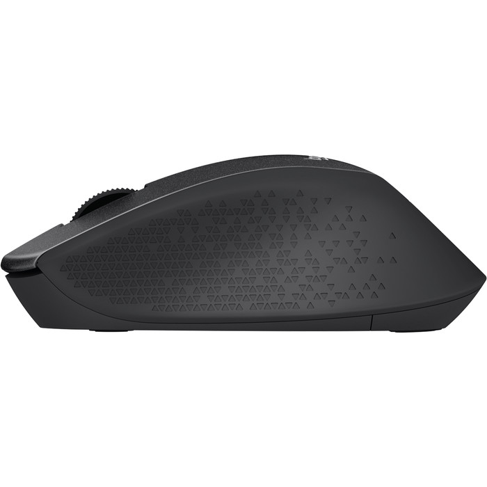Logitech M330 Silent Plus Kabellose Maus Schwarz linke seite