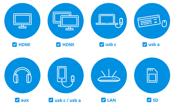 BlueBuilt 9-in-1 Dual HDMI Docking Station with USB-C visual Coolblue 1