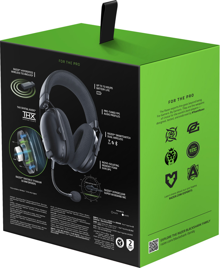 Razer BlackShark V2 Pro (2023) Kabelloses Gaming-Headset - Schwarz verpackung