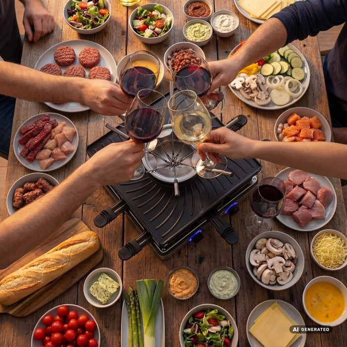Princess Raclette and Fondue product in use
