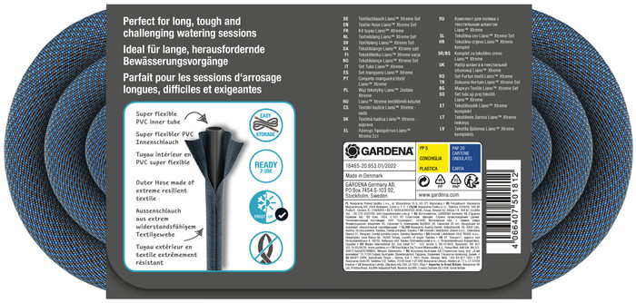 GARDENA Liano Xtreme 15m Set + GARDENA AquaZoom M back