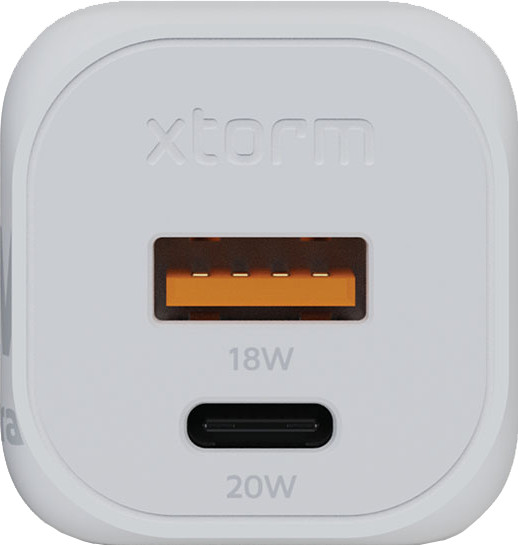 Xtorm Schnellladegerät mit 2 USB-Anschlüssen 20 W Weiß oberseite
